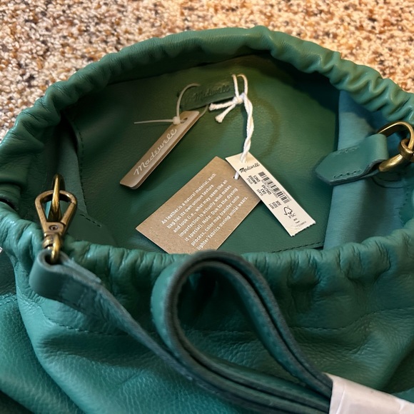 NEW Madewell The Piazza Bucket Bag Jade Green - Picture 4 of 10